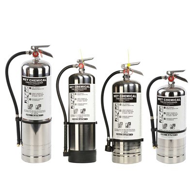 Natte chemische klasse k kookolie en vetten brandblussers