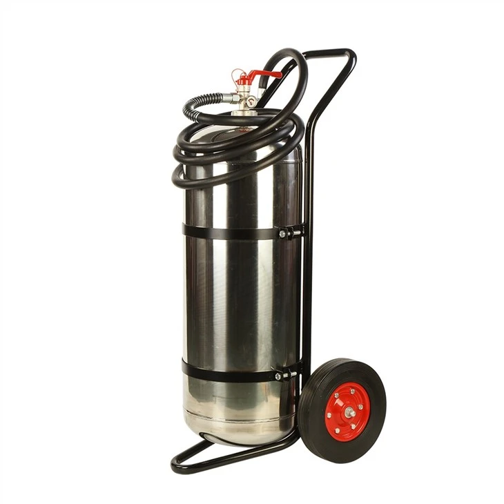 Stainless Steel Foam Mobile Fire Extinguisher Cart